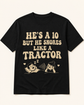 He Is 10 But black T-shirt