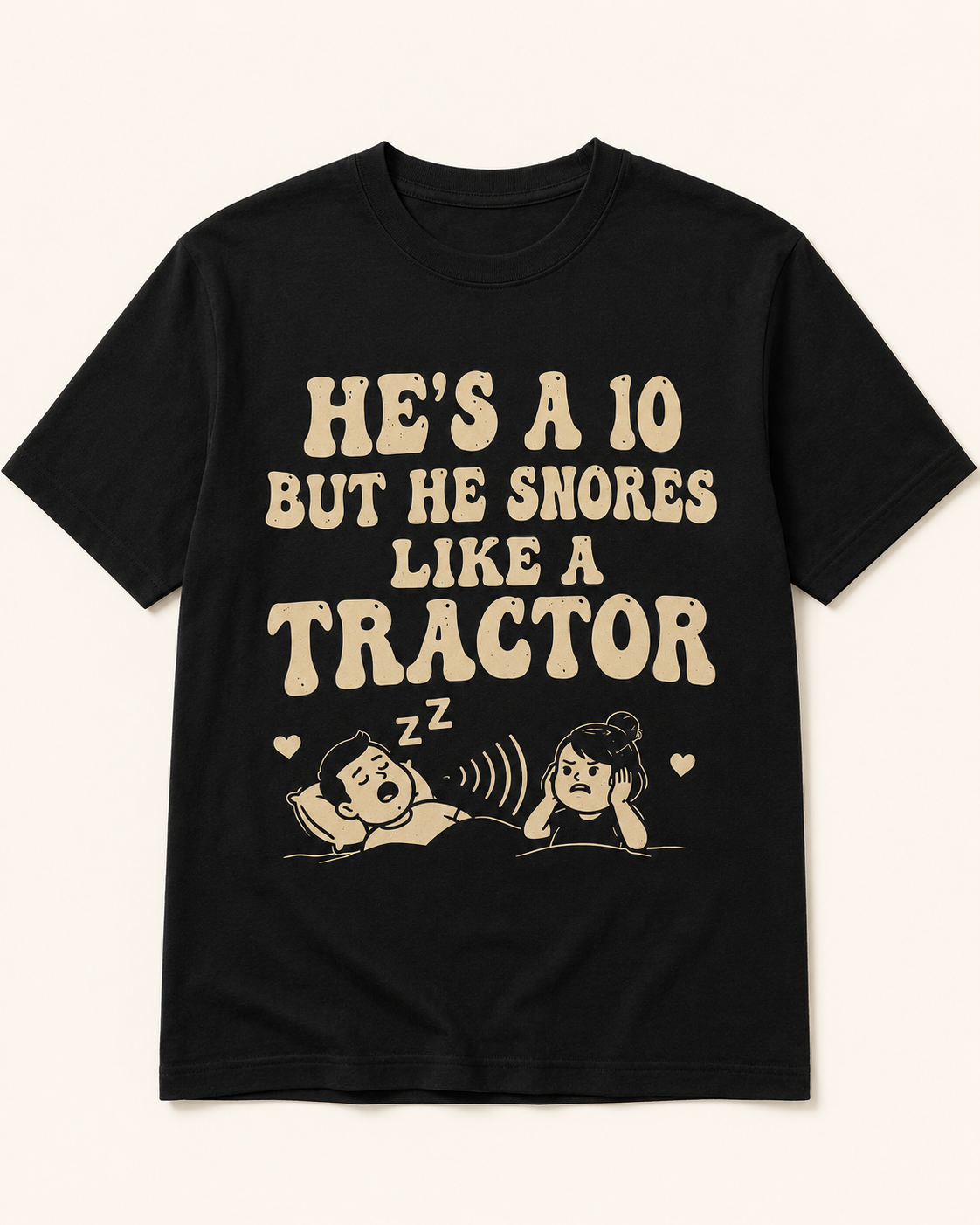 He Is 10 But black T-shirt